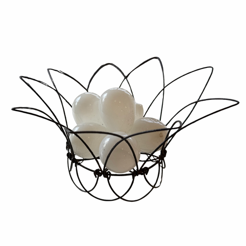 Vintage Milk Glass Eggs – Decorative Sculptural Accent