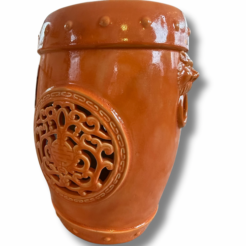 Oriental Ceramic Garden Stool – Terracotta Finish