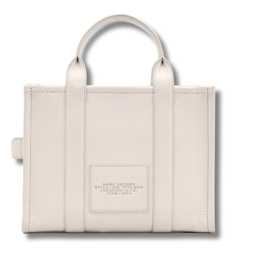 The Leather Tote Bag Black Or White | Small & Medium