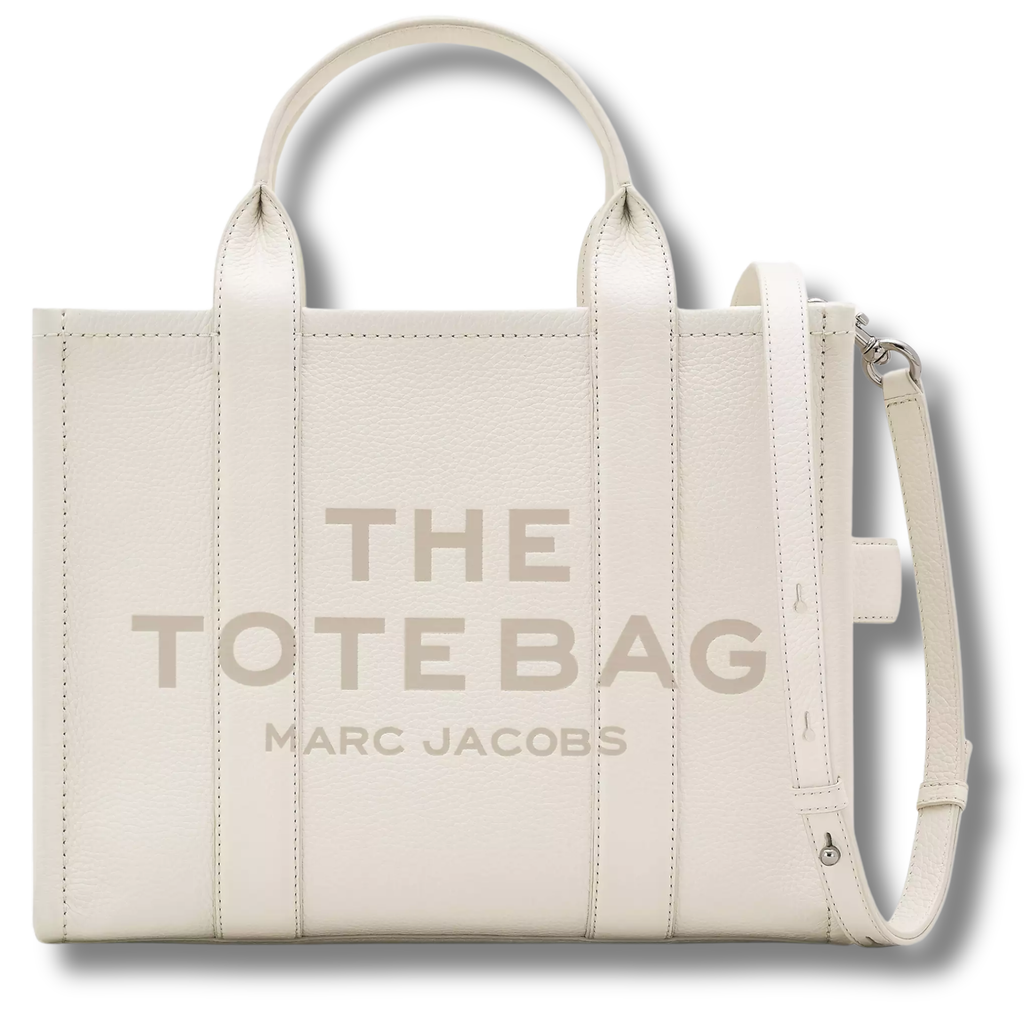 The Leather Tote Bag Black Or White | Small & Medium