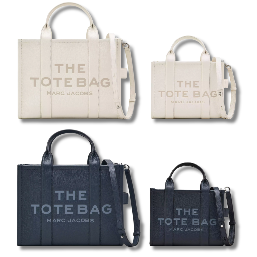 The Leather Tote Bag Black Or White | Small & Medium