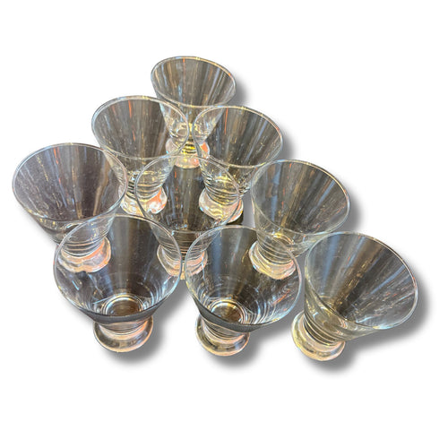 Vintage Martini Glasses – Set of 9