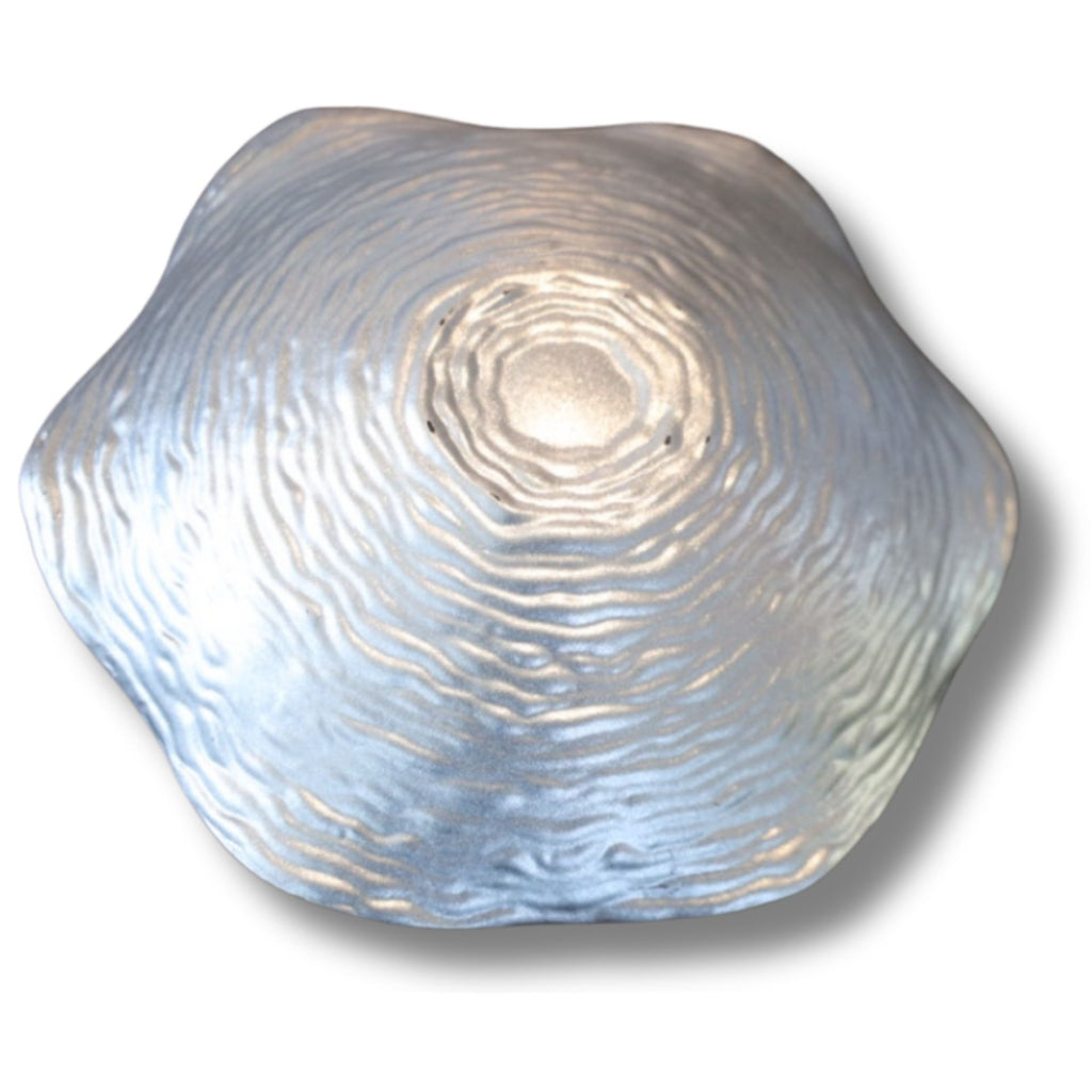 Decorative Textured Metallic Bowl – Ripple Pattern Sculptural Accent