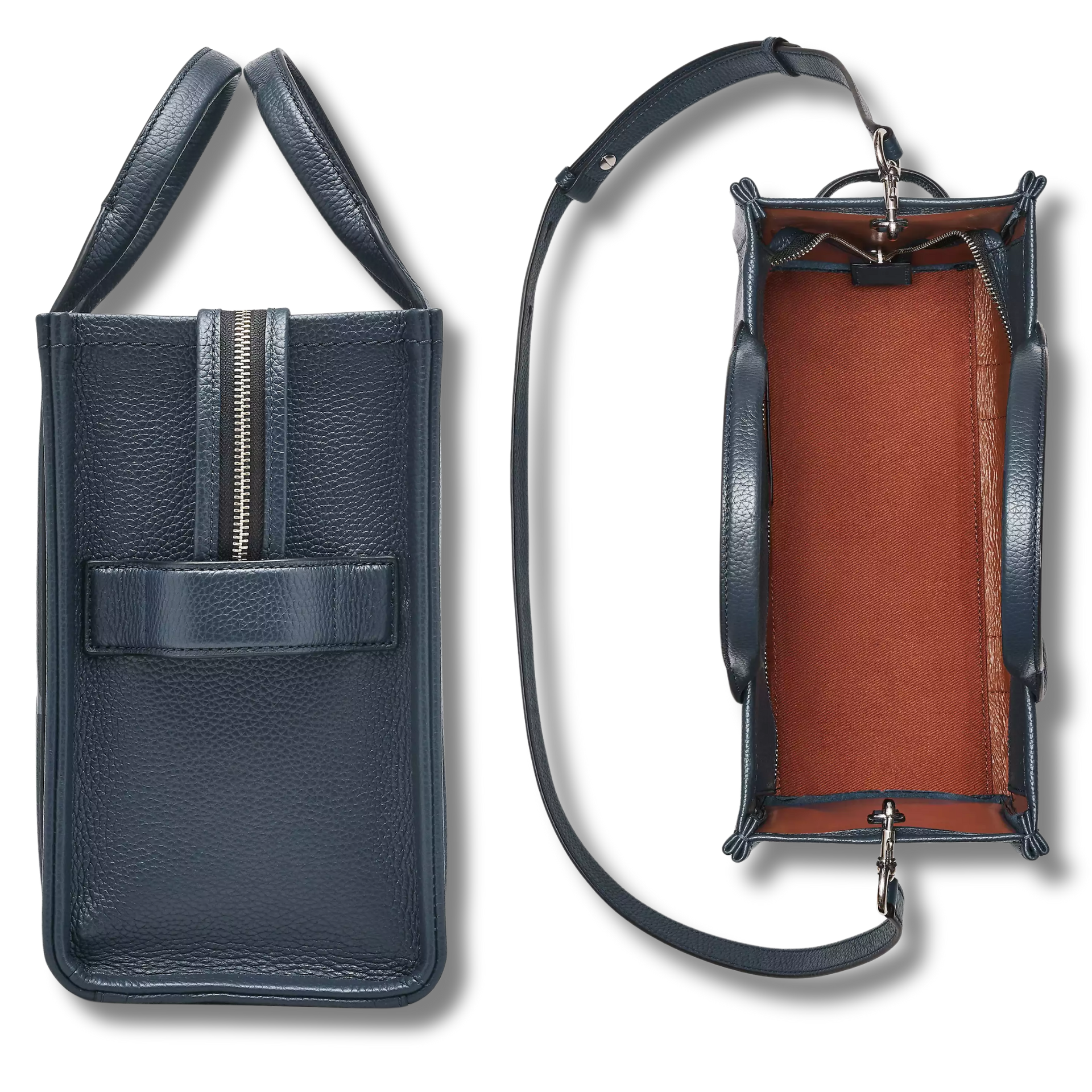 The Leather Tote Bag Black Or White | Small & Medium