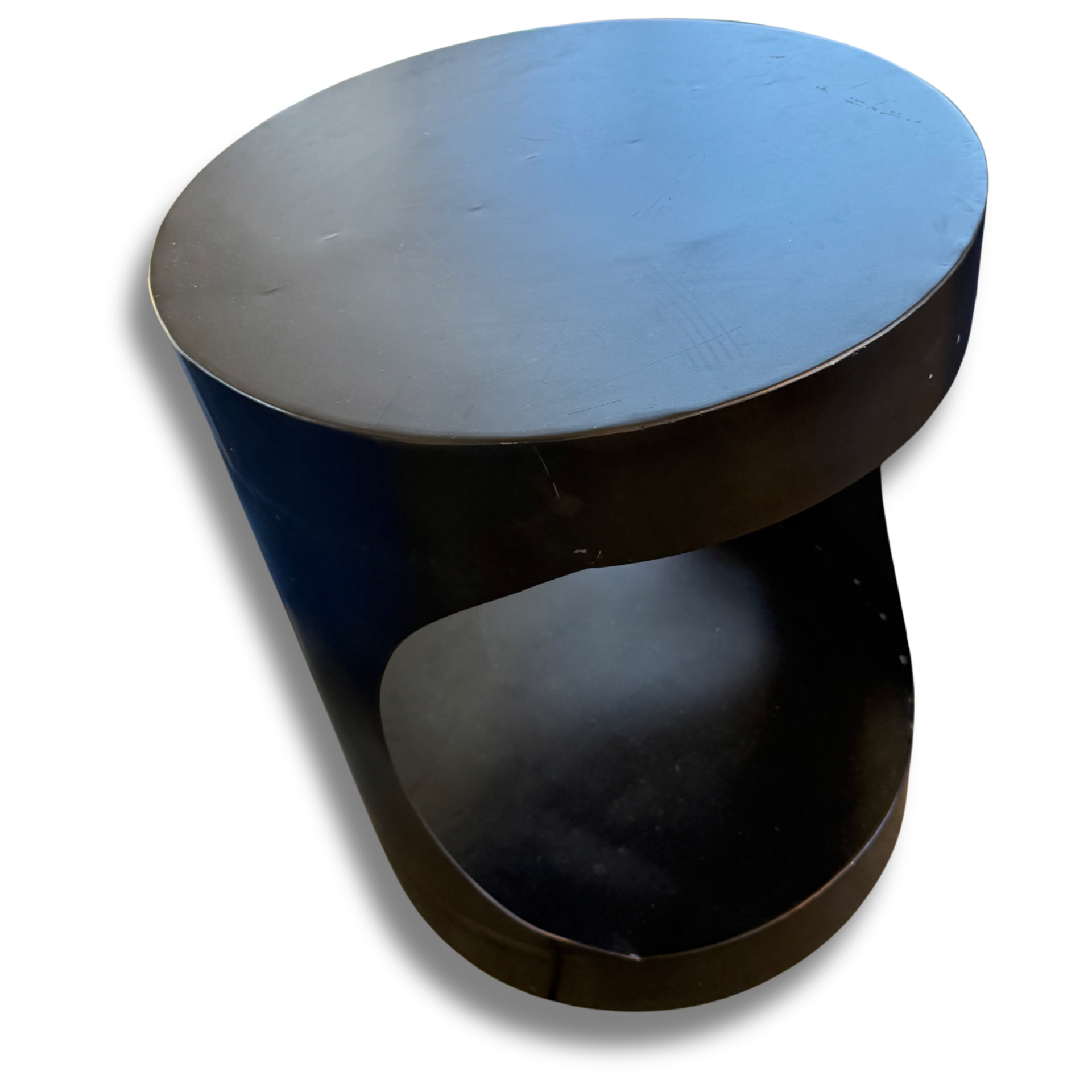 Noir Eclipse Black Iron Side Table