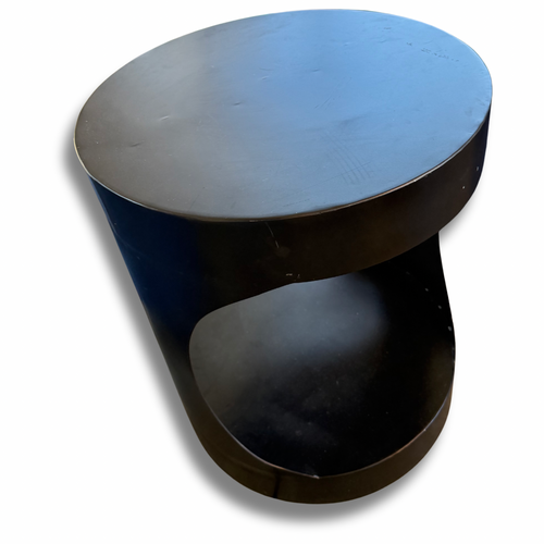Noir Eclipse Black Iron Side Table