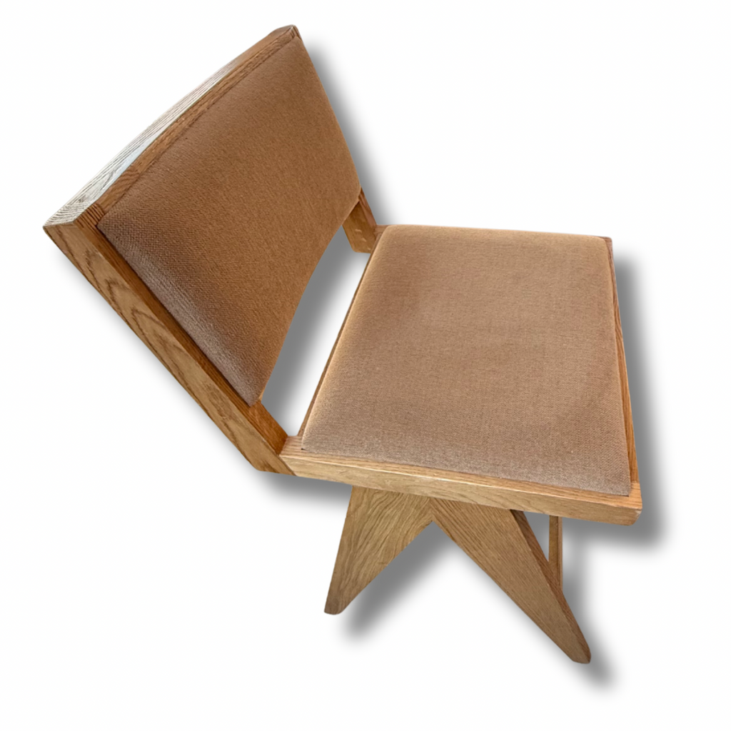 Restoration Hardware–Style Handcrafted Oak Bar Chair By Jakob