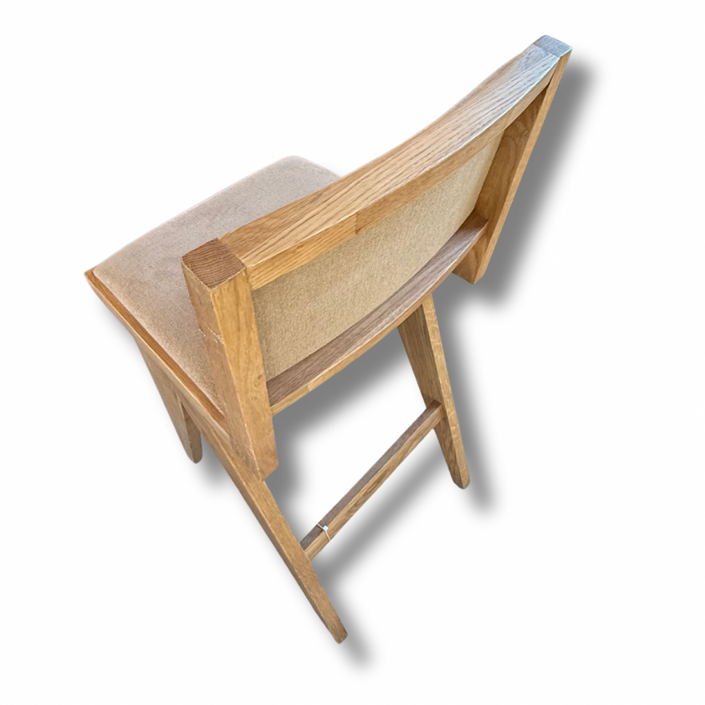 Restoration Hardware–Style Handcrafted Oak Bar Chair By Jakob