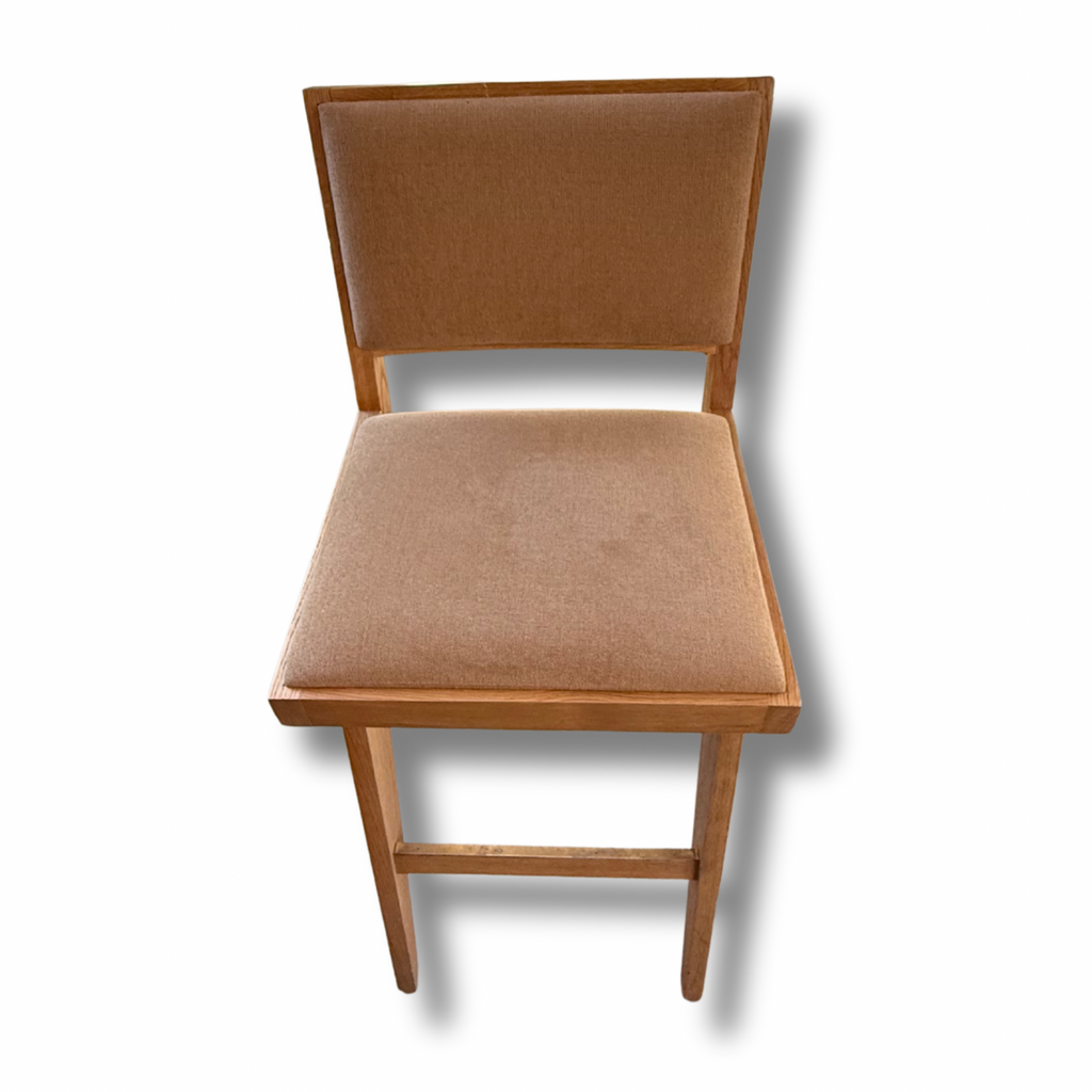 Restoration Hardware–Style Handcrafted Oak Bar Chair By Jakob