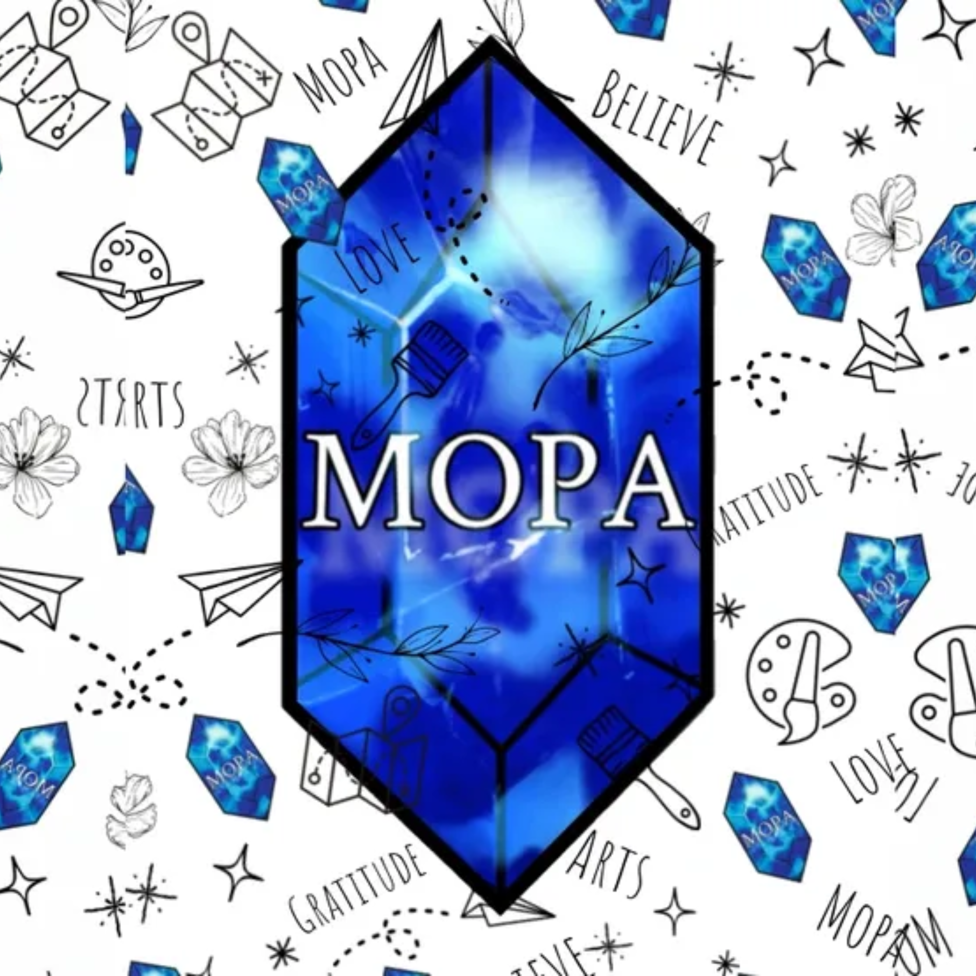 Handcrafted Floral Resin Tray On Marble Base By MOPA Arts