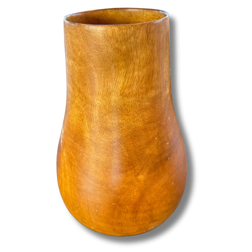 Natural Hand-Carved Wooden Vase
