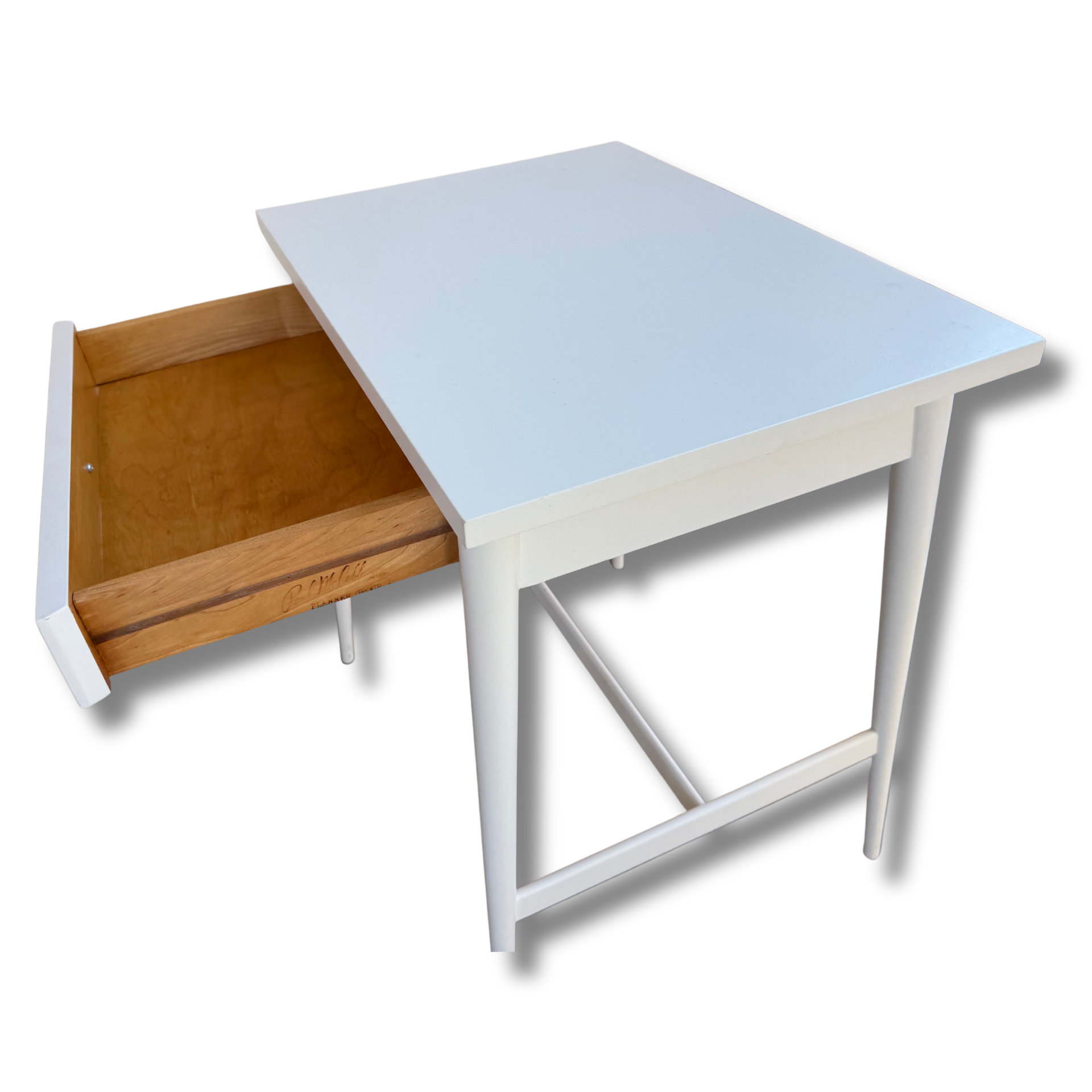 Paul McCobb Planner Group White Nightstand With Drawer