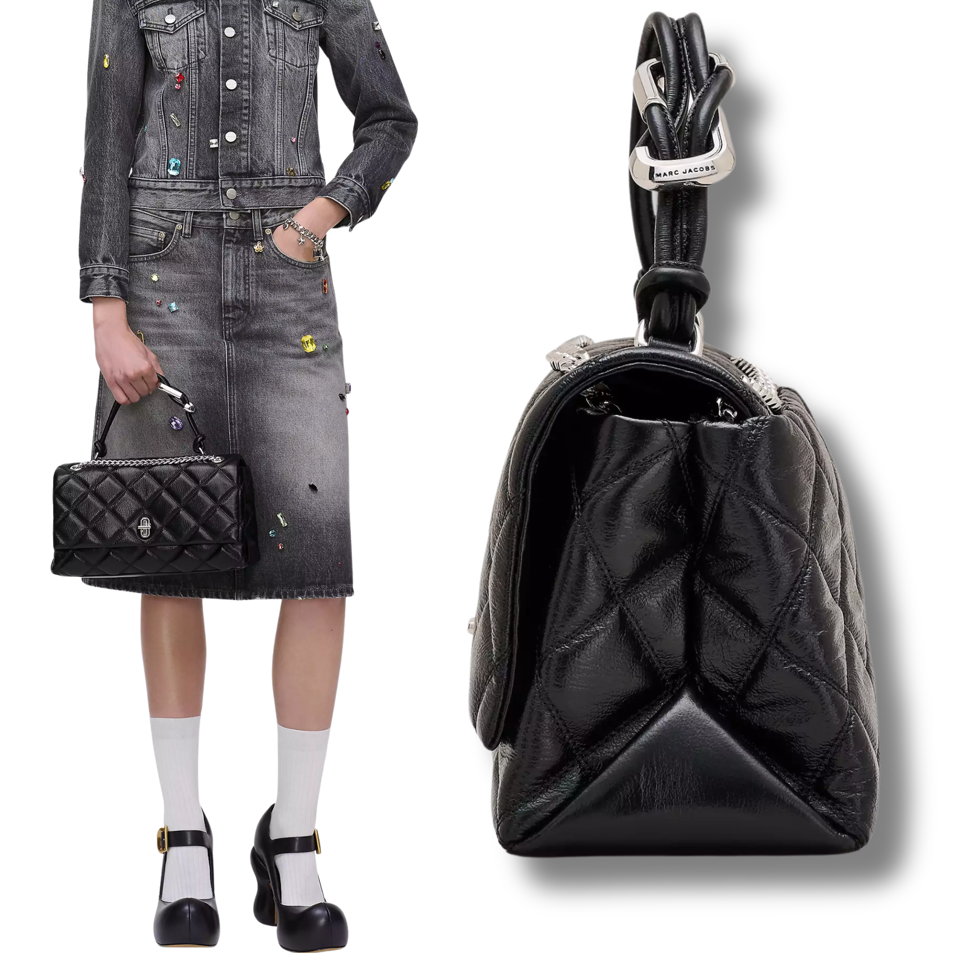 The Quilted Dual Convertible Shoulder Bag By Marc Jacobs