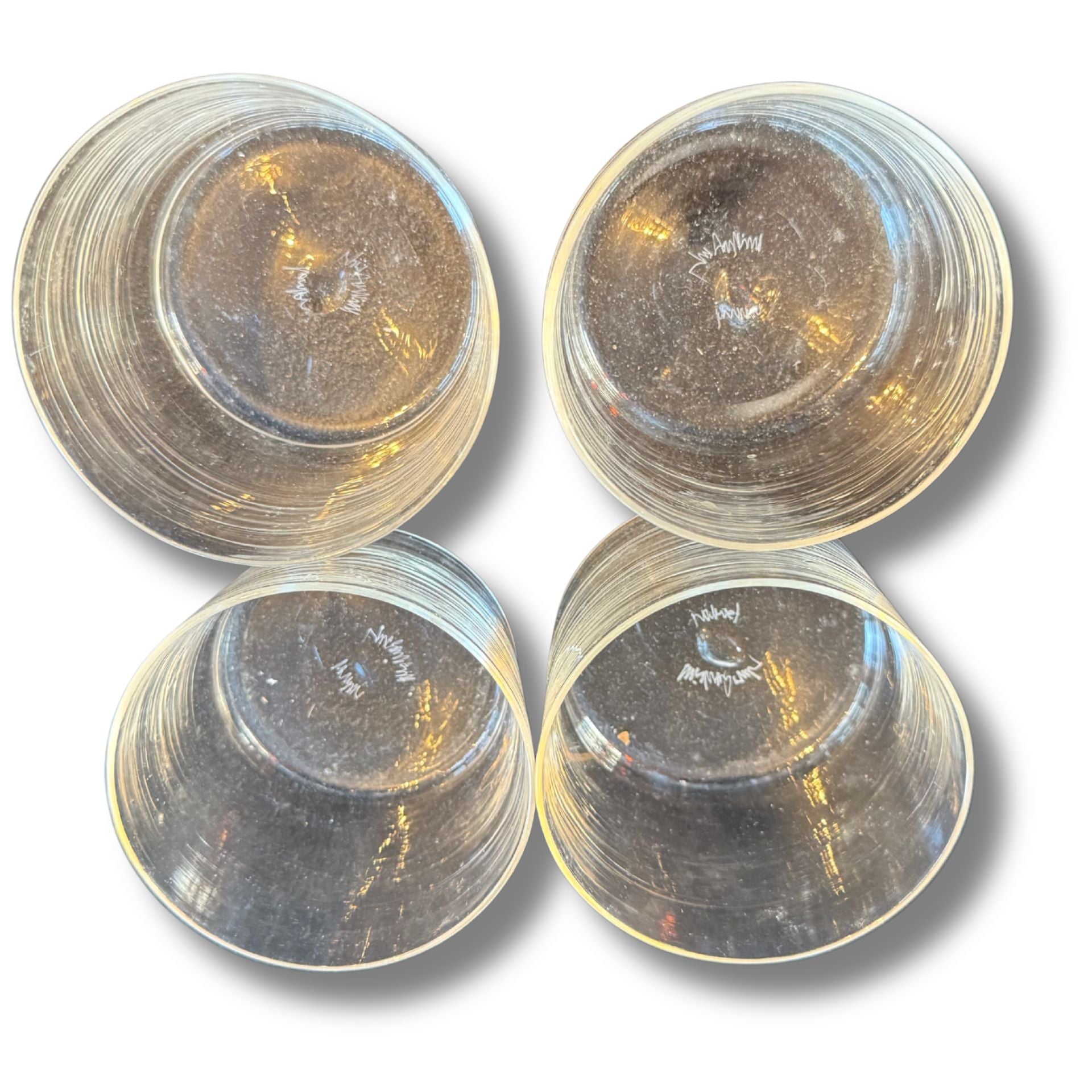 Vintage Crua Water Glasses — Set Of 4