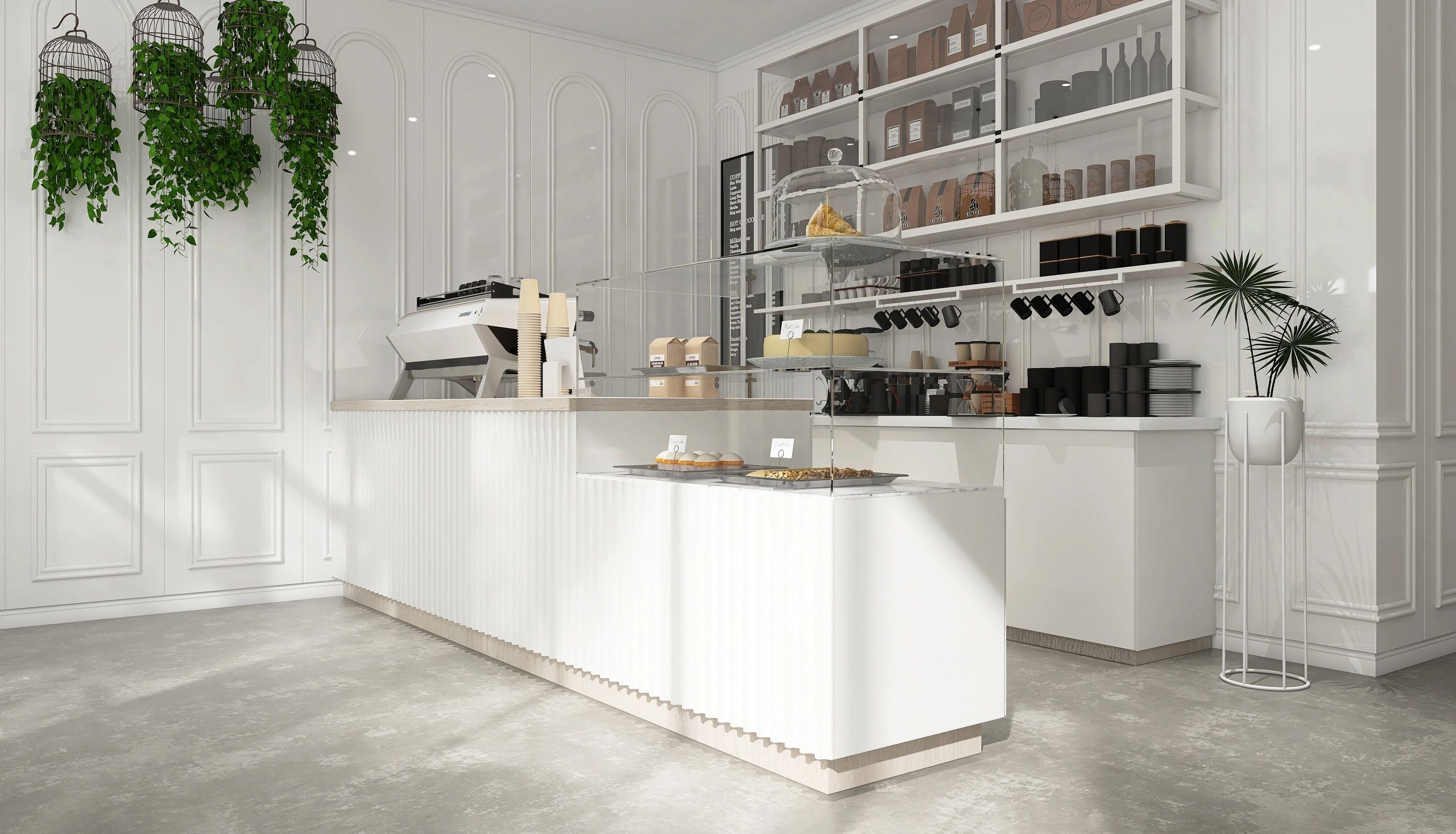 Bright, modern retail interior